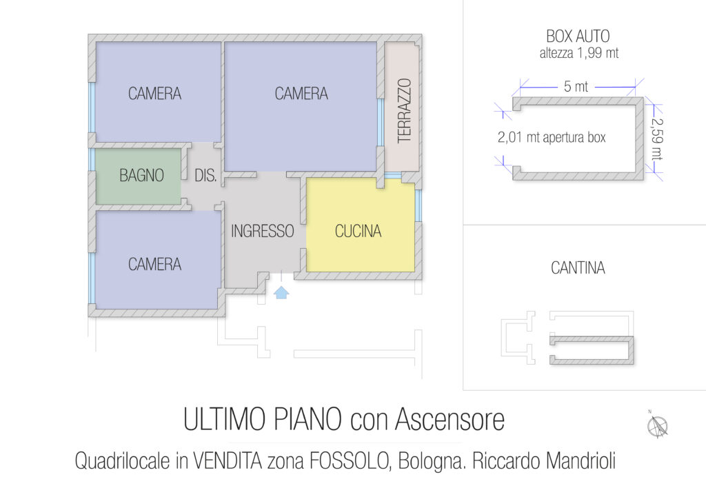 Ufficio in AFFITTO zona Mazzini / Fossolo Quadrilocale in vendita Fossolo Bologna - riccardo mandrioli servizi immobiliari