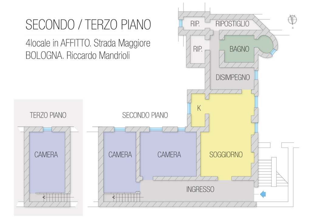 Quadrilocale in AFFITTO centro storico Bologna